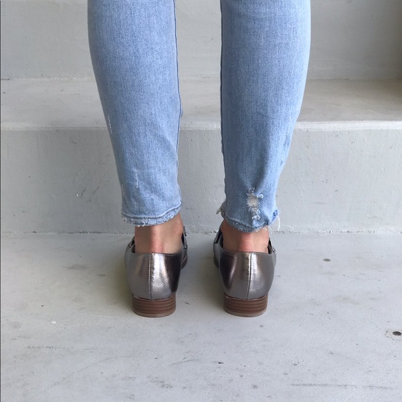 NIB Frosted Studded Slip On Boyfriend Loafer - Picture 6 of 6